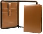 Preview: Reißverschluss Schreibmappe DIN A4, incl. Memoblock CAMBRIDGE Top Grain Rindleder hellbraun
